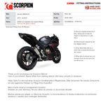 Scorpion Red Power Stainless Steel Exhaust For Honda CBR500R 2019-2025