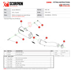 Scorpion Red Power Stainless Steel Exhaust For Honda CBR500R 2019-2025