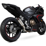 Scorpion Red Power Stainless Steel Exhaust For Honda CBR500R 2019-2025