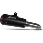Scorpion Red Power Black Ceramic Exhaust For Kawasaki Z125 2018-2025