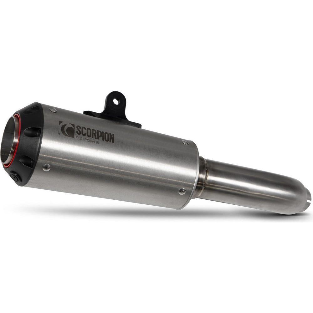 Scorpion Red Power Stainless Steel Exhaust For Kawasaki Z125 2018-2025