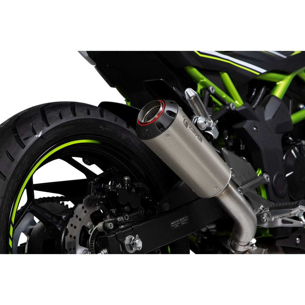 Scorpion Red Power Titanium Exhaust For Kawasaki Z125 2018-2025