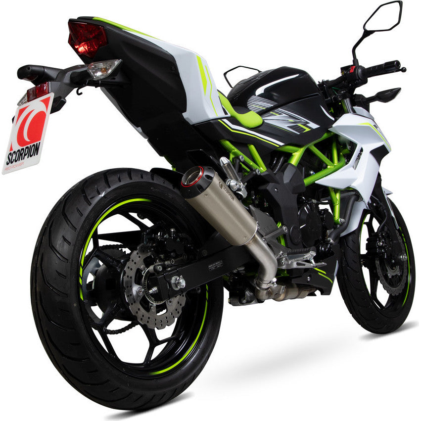 Scorpion Red Power Titanium Exhaust For Kawasaki Z125 2018-2025