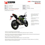 Scorpion Serket Parallel Titanium Exhaust For Kawasaki Z125 2018-2021