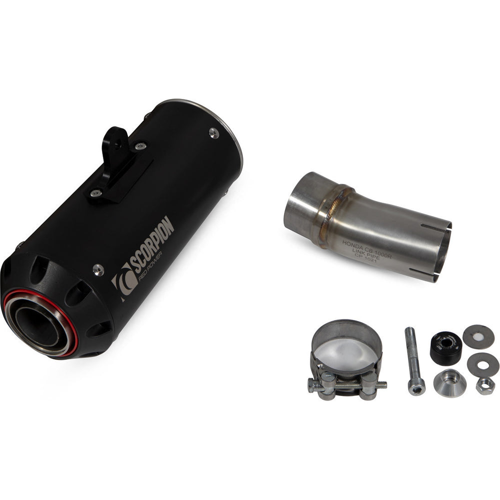 Scorpion Red Power Black Ceramic Exhaust For Honda CB1000R 2018-2020