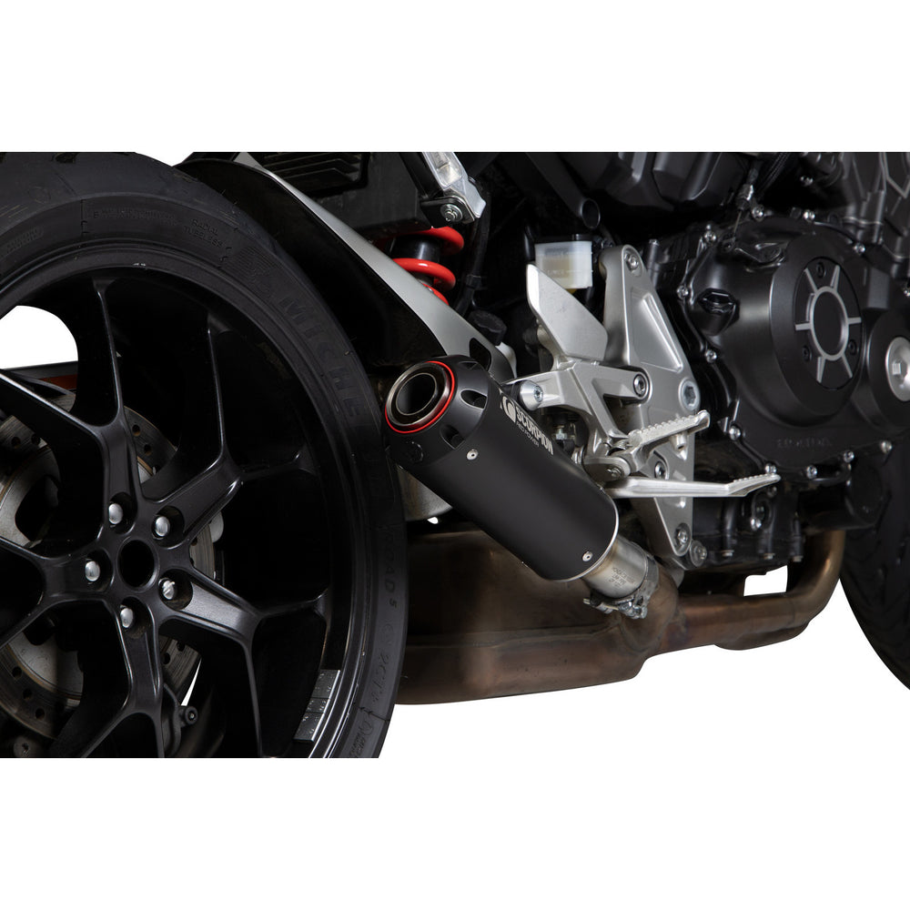 Scorpion Red Power Black Ceramic Exhaust For Honda CB1000R 2018-2020