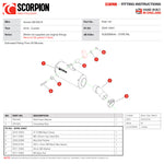 Scorpion Red Power Titanium Exhaust For Honda CB1000R 2018-2020