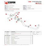 Scorpion Red Power Stainless Steel Exhaust For Yamaha YZF R125-R15 2019-2020