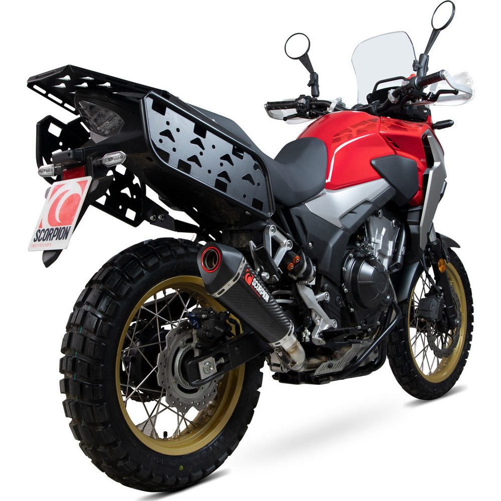 Scorpion Serket Taper Carbon Fibre Slip-On Exhaust For Honda CB500X 2019-2025