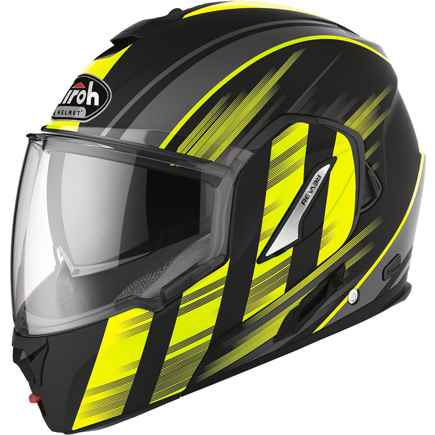 Airoh Rev 19 Ikon Flip Front Motorcycle Helmet & Visor (Matt Yellow / 53-54cm Airoh Rev 19 Ikon Flip Front Motorcycle Helmet & Visor (Matt Yellow / 53-54cm