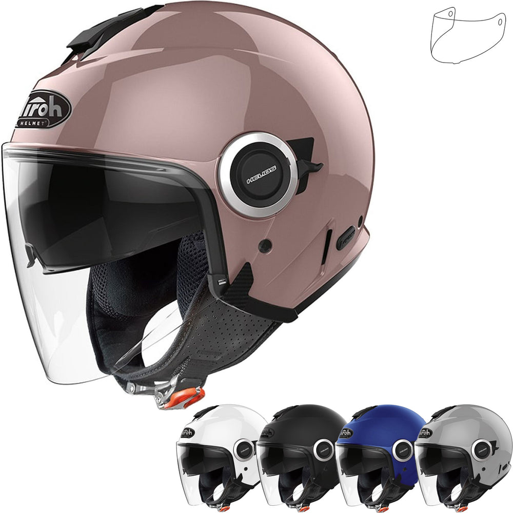 airoh helios helmet Airoh Helios Color Open Face Motorcycle Helmet & Visor – Ghostbikes
