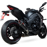 Scorpion Serket Taper Satin Titanium Slip-On Exhaust (Pair) For Kawasaki Z1000 2017-2020