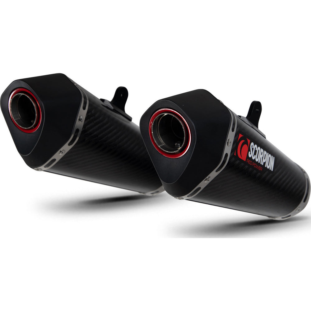 Scorpion Serket Taper Satin Titanium Slip-On Exhaust (Pair) For Kawasaki Z1000 2017-2020