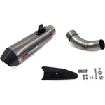 Scorpion Serket Taper Satin Titanium Slip-On Exhaust For Kawasaki Z900 (Euro 5) 2020-2024