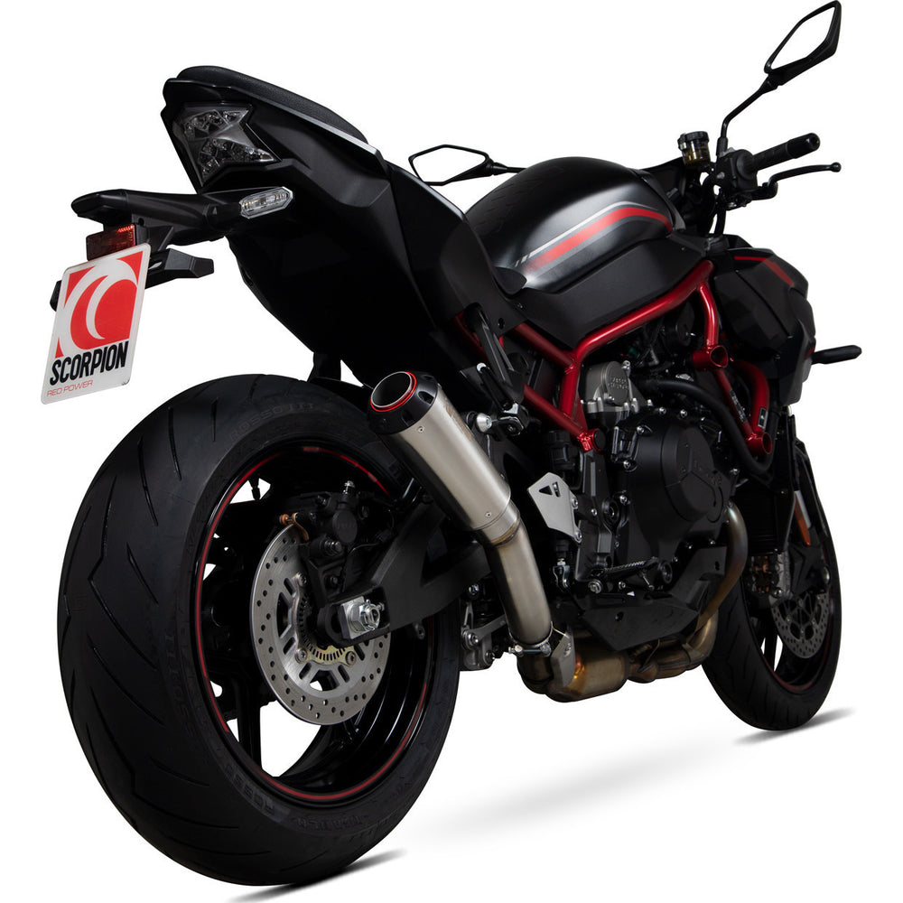 Scorpion Red Power Stainless Steel Slip-On Exhaust For Kawasaki Z H2 2020-2025