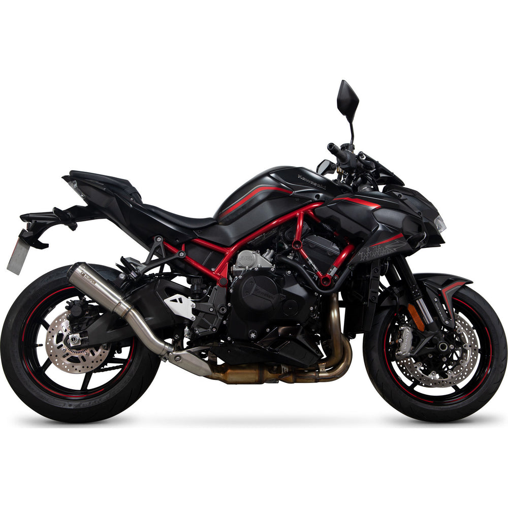 Scorpion Red Power Stainless Steel Slip-On Exhaust For Kawasaki Z H2 2020-2025