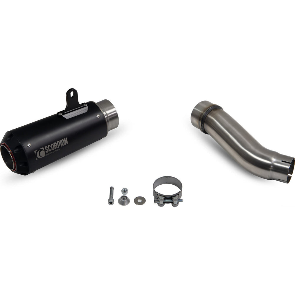 Scorpion Red Power Black Ceramic Slip-On Exhaust For Kawasaki Z H2 2020-2025