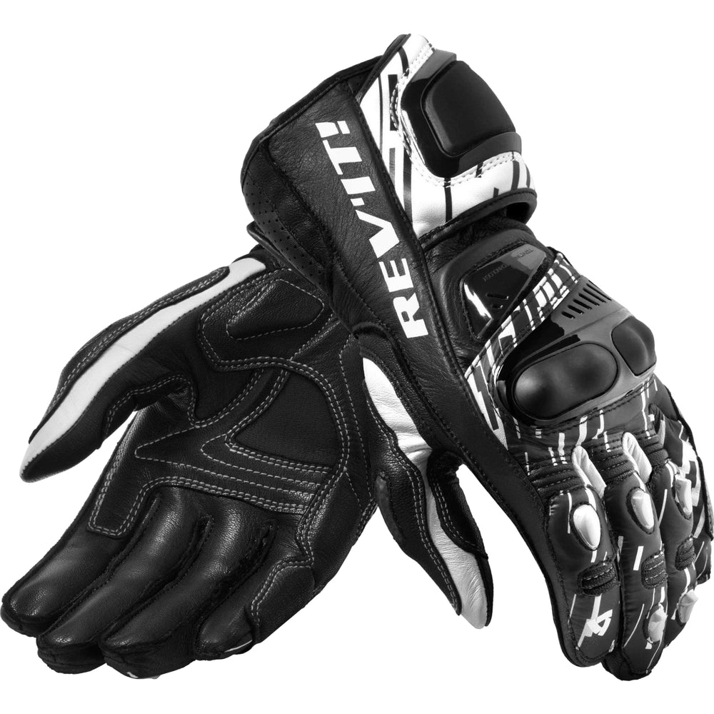 Rev It Quantum 2 Leather Gloves Medium White Black
