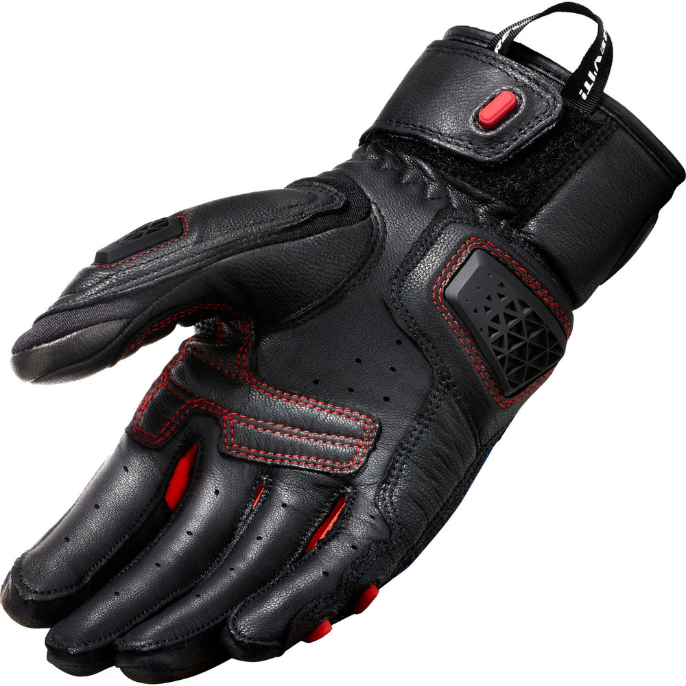 Rev It Sand 4 Leather Motorcycle Gloves 3XL Black Red