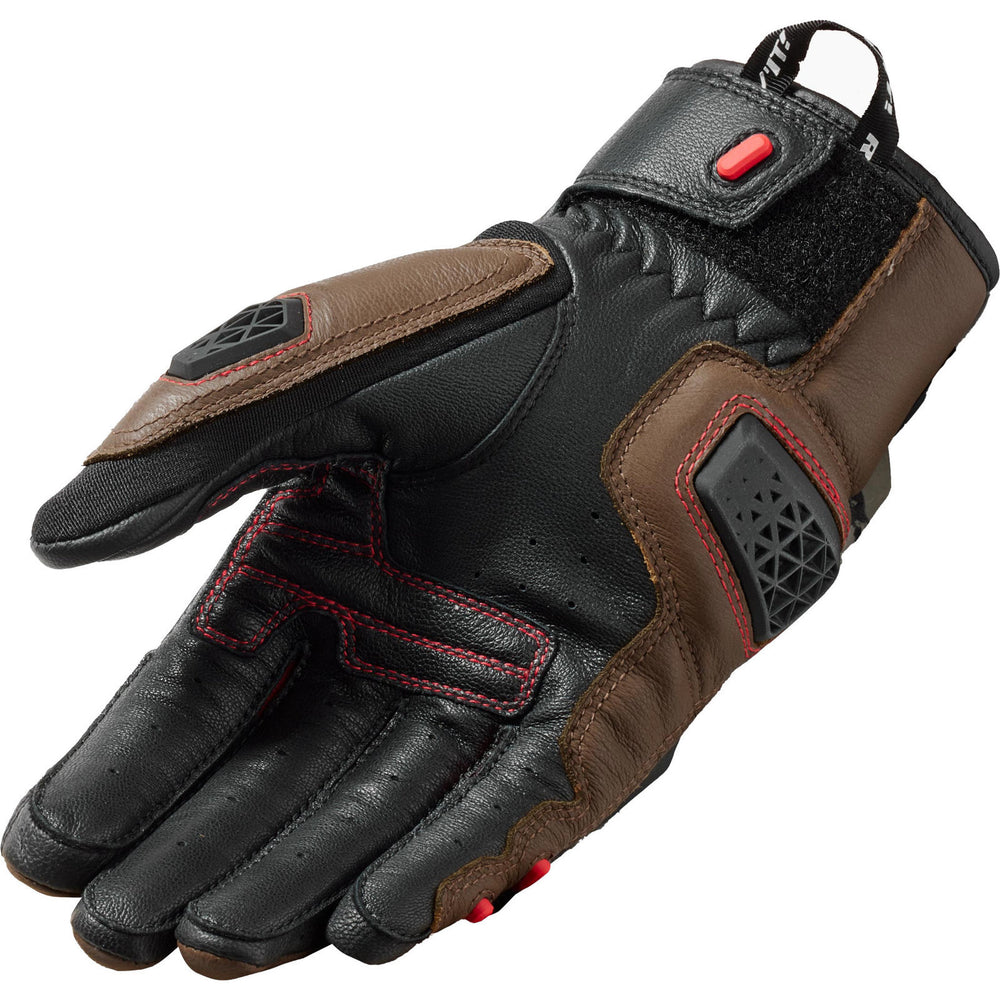 Rev It Sand 4 Leather Motorcycle Gloves 3XL Brown Black