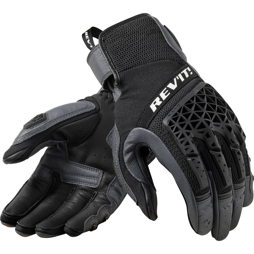 Rev It Sand 4 Leather Motorcycle Gloves M Grey Black