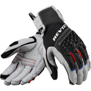 Rev It Sand 4 Leather Gloves Large Light Grey Black