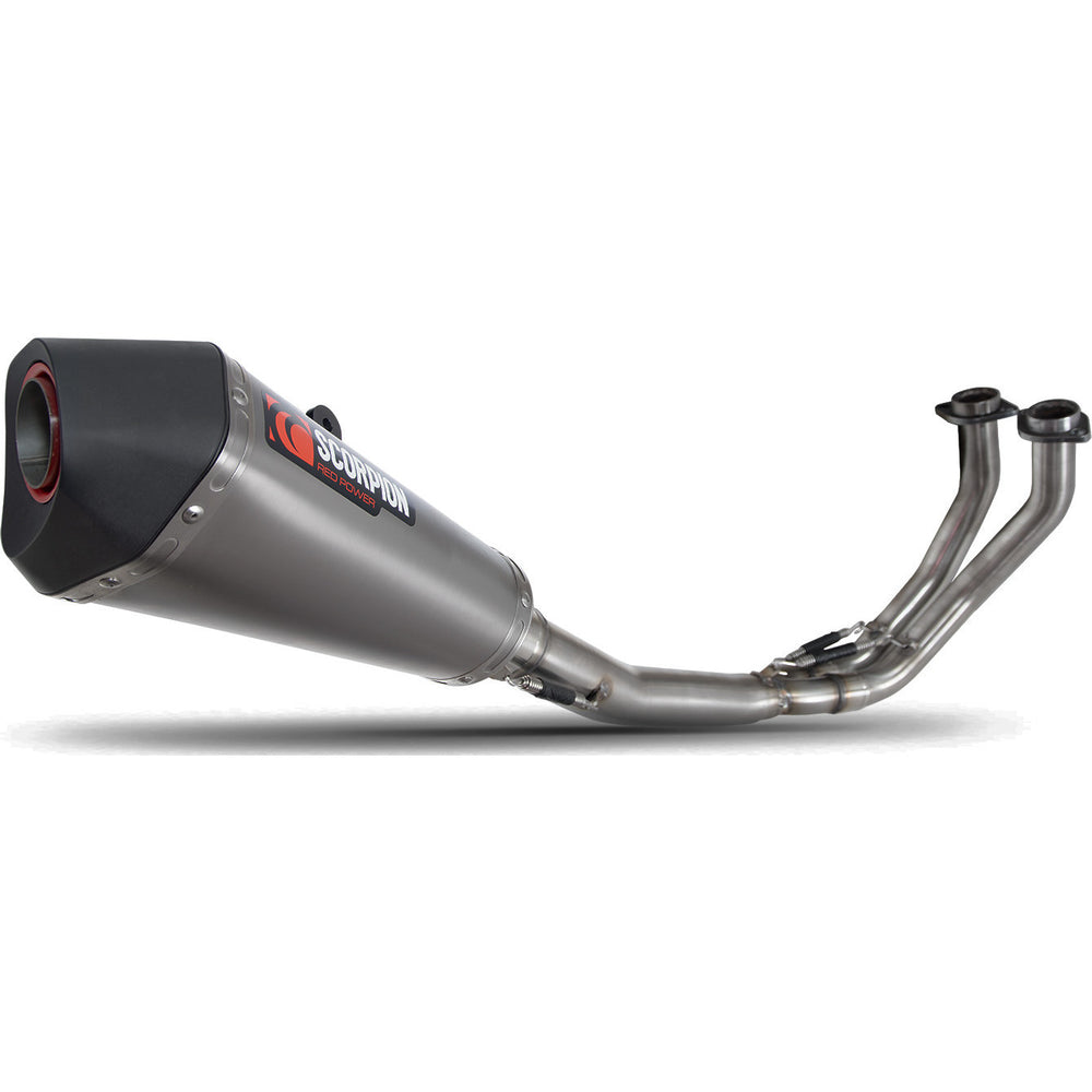 Scorpion Serket Taper Full System Satin Titanium Exhaust - Kawasaki Z650 2017 - 2021