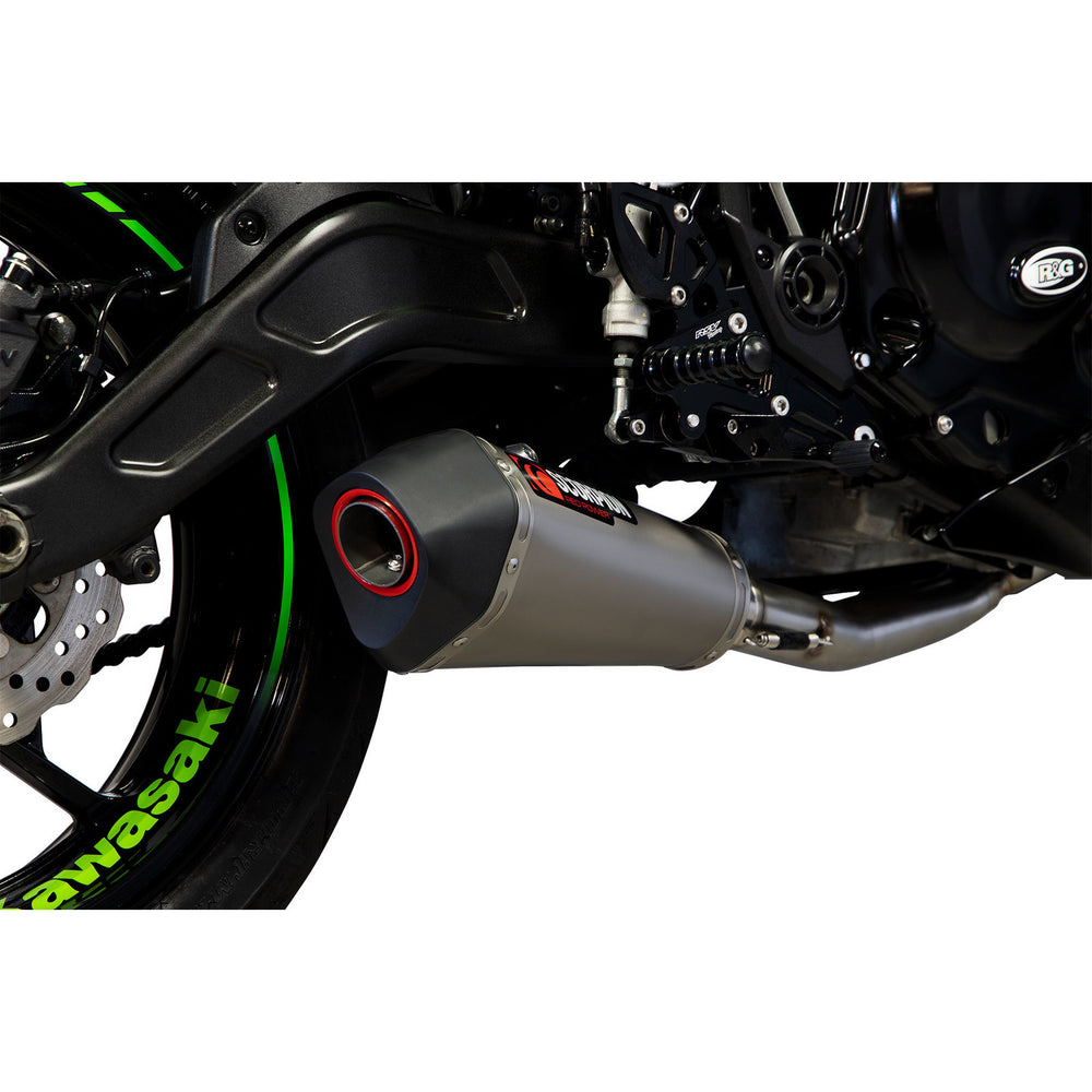 Scorpion Serket Taper Full System Satin Titanium Exhaust - Kawasaki Ninja 650 2017 - 2021