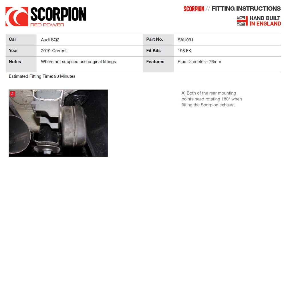 Scorpion Car Exhaust GPF-Back System (Resonated) Daytona - Audi SQ2 GPF Model 2019 - 2021