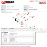 Scorpion Serket Parallel Black Ceramic Slip-On Exhaust - Vespa GTS300 (Euro 5) 2020 - 2021