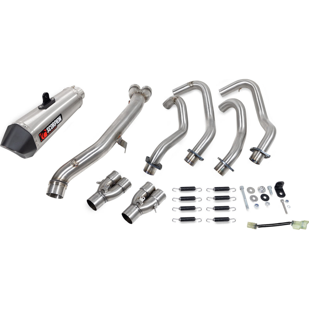 Scorpion Serket Taper Full System Stainless Exhaust For Kawasaki Ninja ZX-25R 2020-2022
