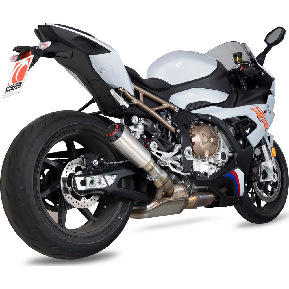 Scorpion Red Power Stainless Steel Slip-On Exhaust For BMW S1000 RR 2019-2024