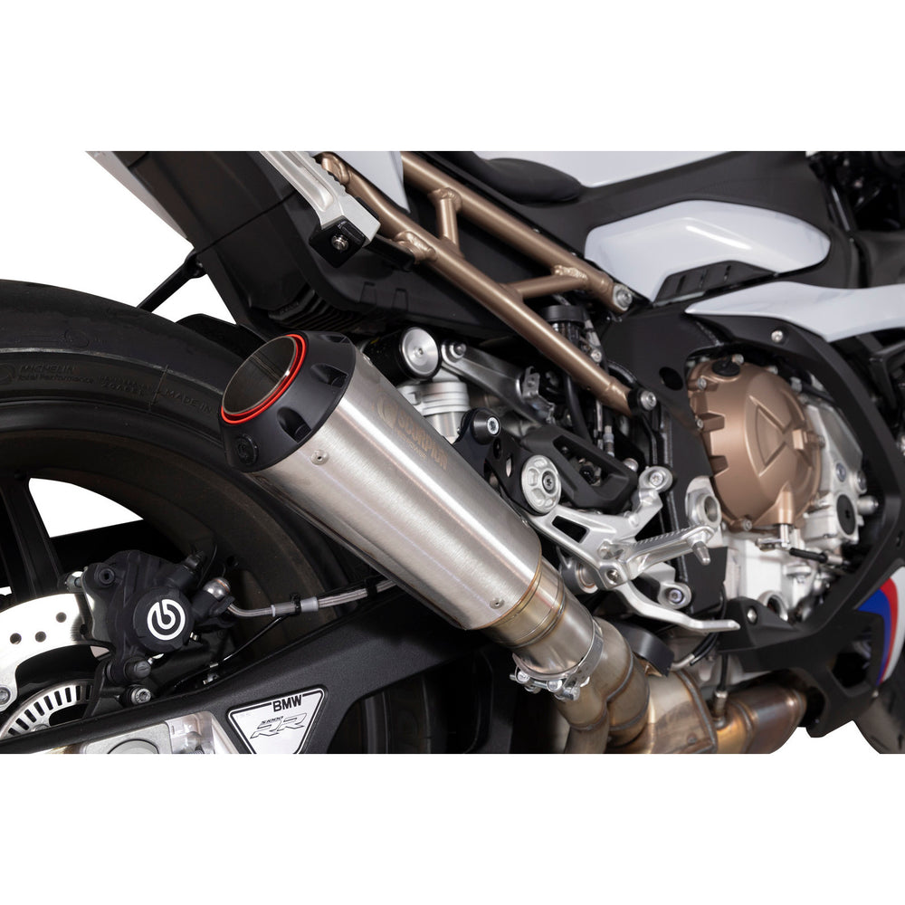 Scorpion Red Power Stainless Steel Slip-On Exhaust For BMW S1000 RR 2019-2024