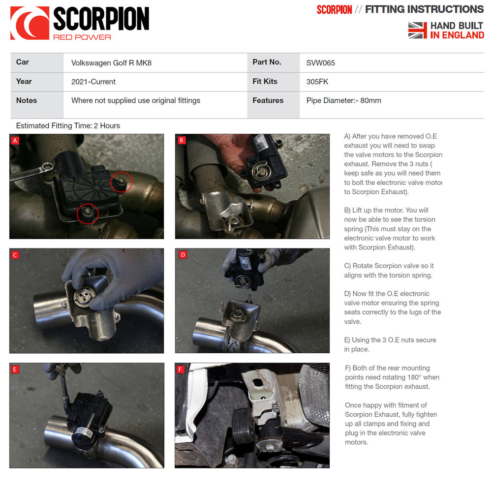 Scorpion Car Exhaust GPF-Back System (Resonated) (Valved) Daytona - VW Golf R MK8 GPF Model 2021 - 2022
