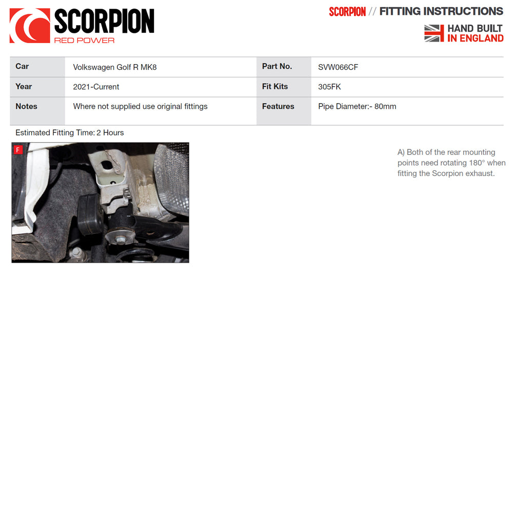 Scorpion Car Exhaust GPF-Back System (Resonated) (Non-Valved) Carbon Ascar - VW Golf R MK8 GPF Model 2021 - 2022