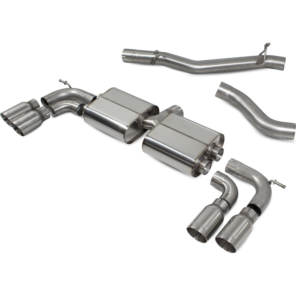 Scorpion Car Exhaust GPF-Back System (Non-Resonated) (Non-Valved) Daytona - Volkswagen Golf R MK8 GPF Model 2021 - 2022
