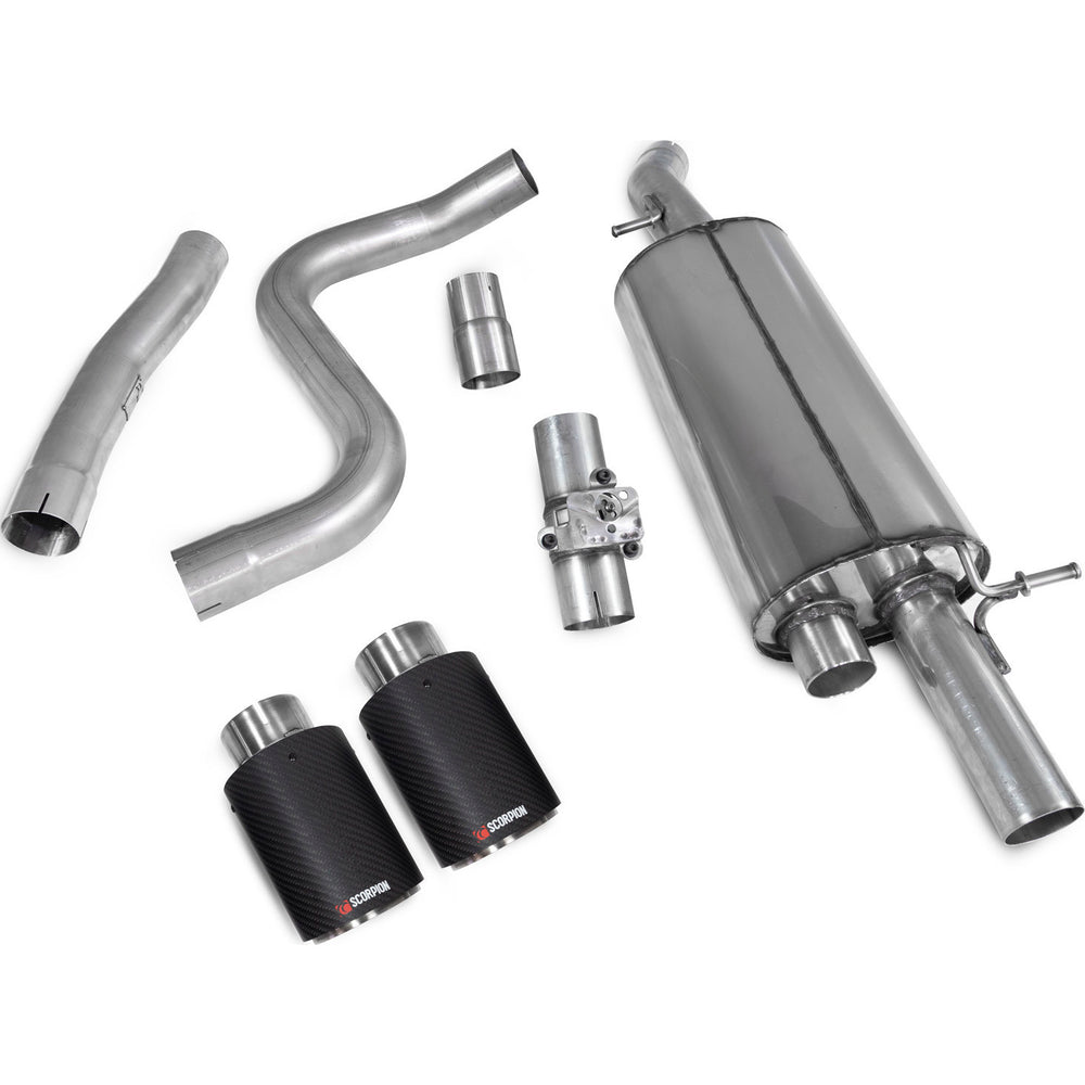 Scorpion Car Exhaust GPF-Back System (Electronic Valve) Carbon Fibre Ascari - Ford Puma ST 2020 - 2021