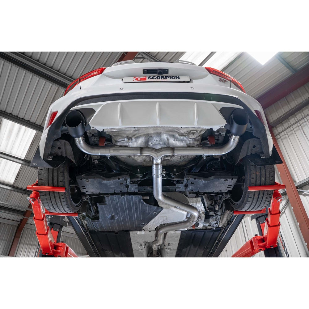 Scorpion Car Exhaust GPF-Back System (Non-Resonated) Black Daytona - Ford Focus ST MK4 2019 - 2021