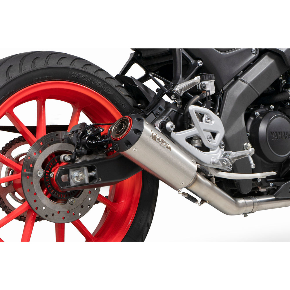 Scorpion Red Power Full System Stainless Exhaust For Yamaha MT-125 (Euro 4) 2019-2020