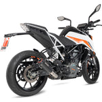 Scorpion Red Power Black Ceramic Slip-On Exhaust For KTM 390 Duke 2021-2023