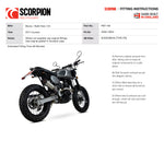 Scorpion Red Power Stainless Steel Slip-On Exhaust For Bullit Hero 125 2017-2025