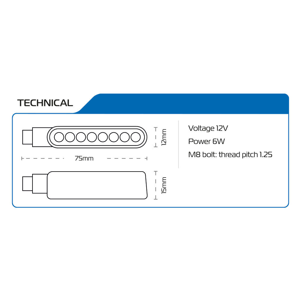 Oxford LED Nightfighter Sequential Motorcycle Indicators (EL363)