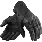 Rev It Redhill Leather Motorcycle Gloves L Black Grey