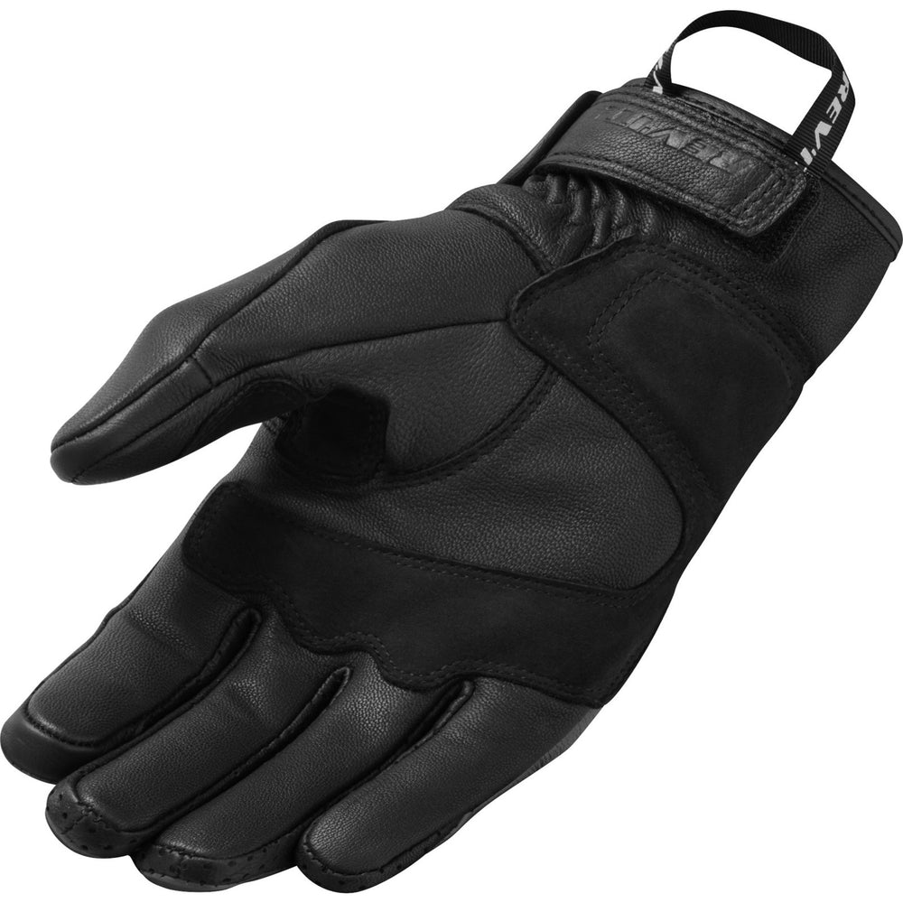 Rev It Redhill Leather Motorcycle Gloves M Black Grey