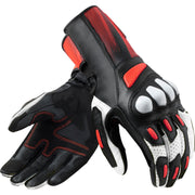 Rev It Metis 2 Leather Motorcycle Gloves XXL Black Neon Red