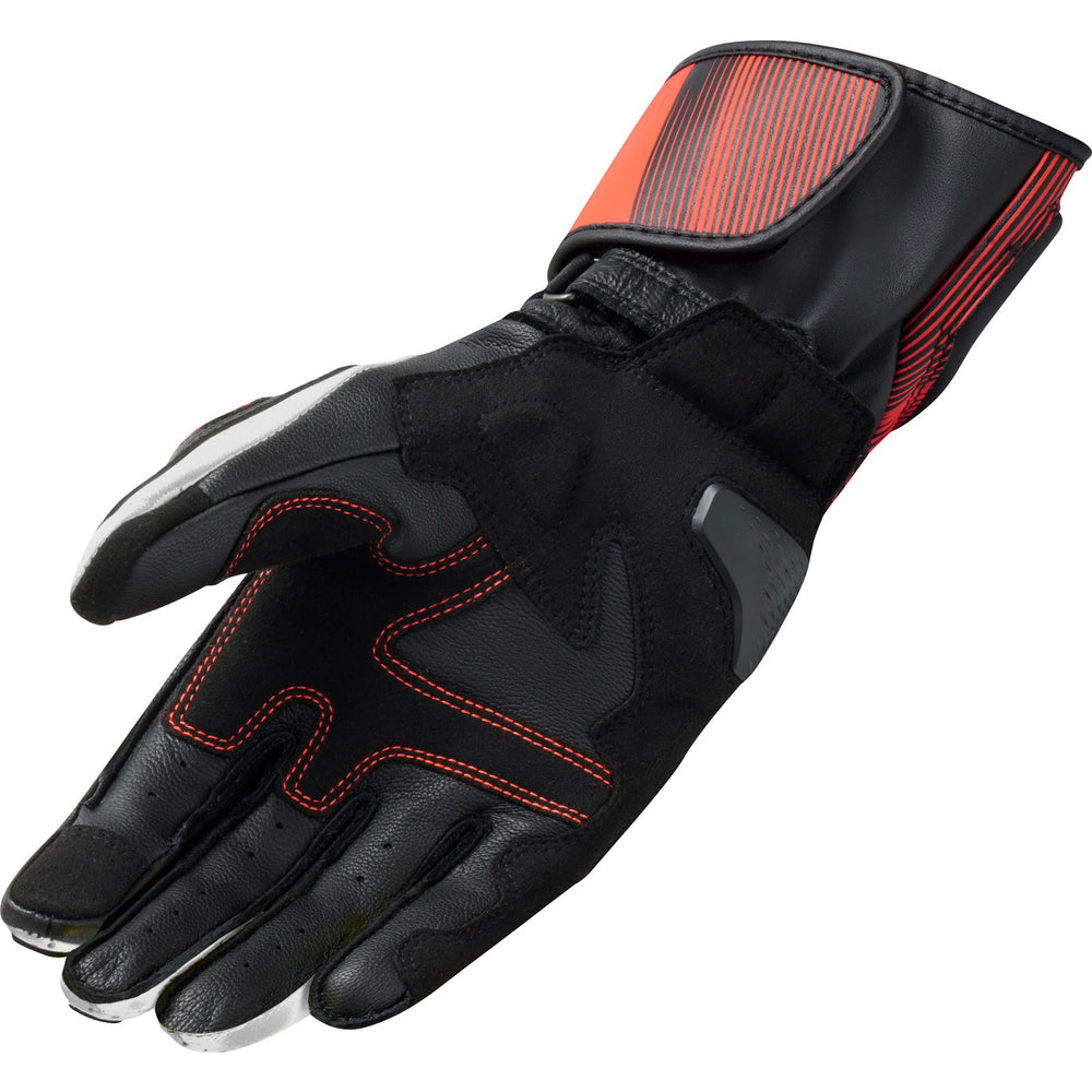 Rev It Metis 2 Leather Motorcycle Gloves M Black Neon Red
