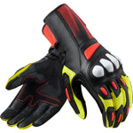 Rev It Metis 2 Leather Motorcycle Gloves XXL Black Neon Yellow