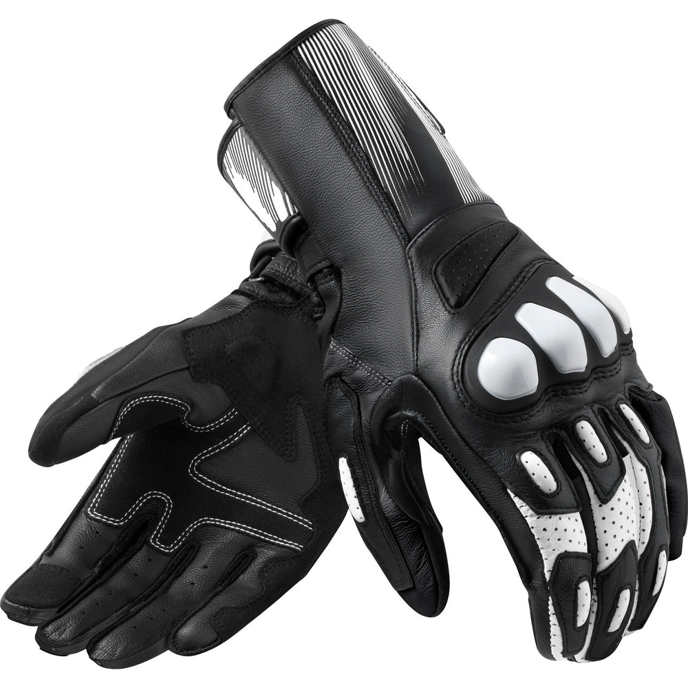 Rev It Metis 2 Leather Gloves Medium Black White