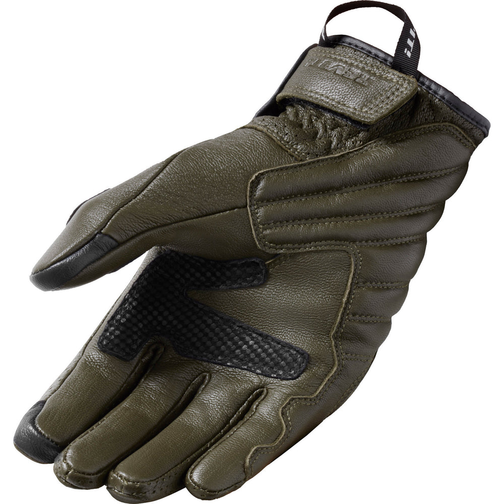 Rev It Monster 3 Leather Motorcycle Gloves XXL Dark Green