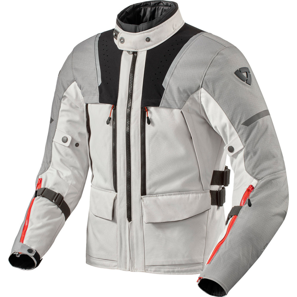 Rev It Offtrack 2 H2O Motorcycle Jacket M Light Grey Silver